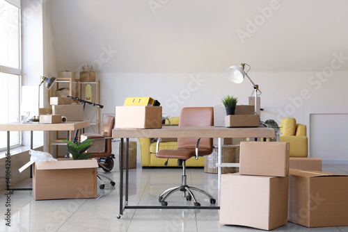 Interior of office with car...