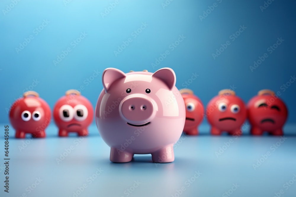 Sparschweine, Inflation, Shrinkflation und finanzielle Probleme Sparschweine, Inflation, Shrinkflation und finanzielle Probleme