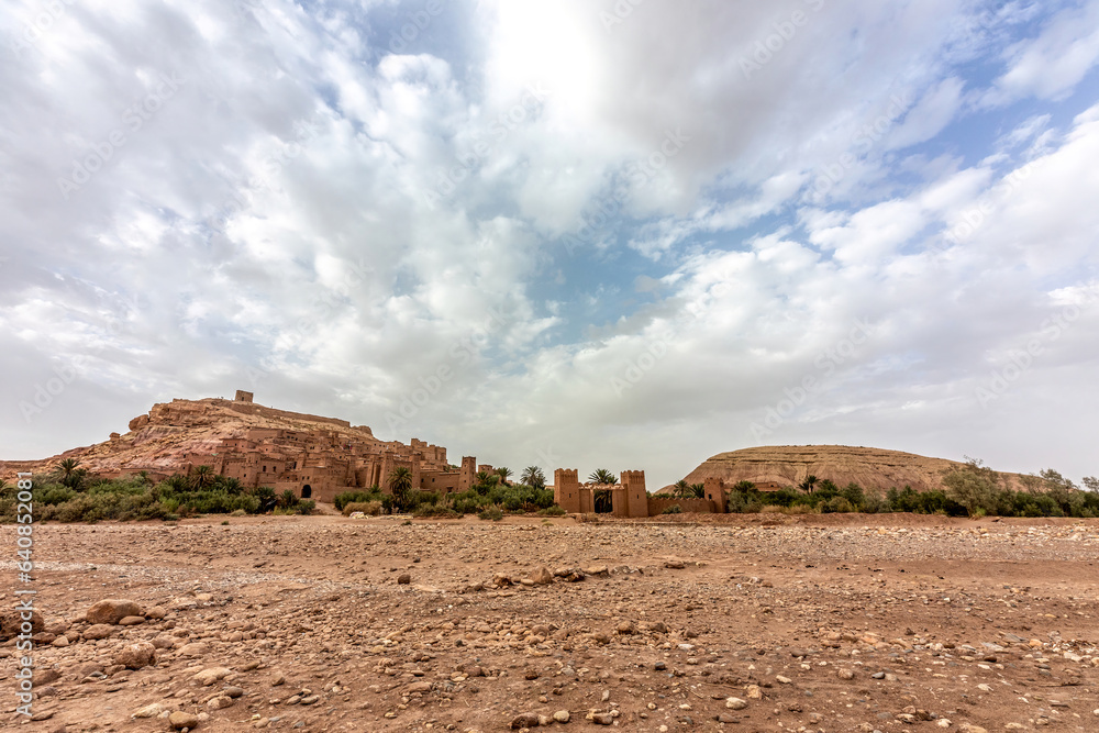 View at casbah Ait Benhaddou in morocco in summer View at casbah Ait Benhaddou in morocco in summer