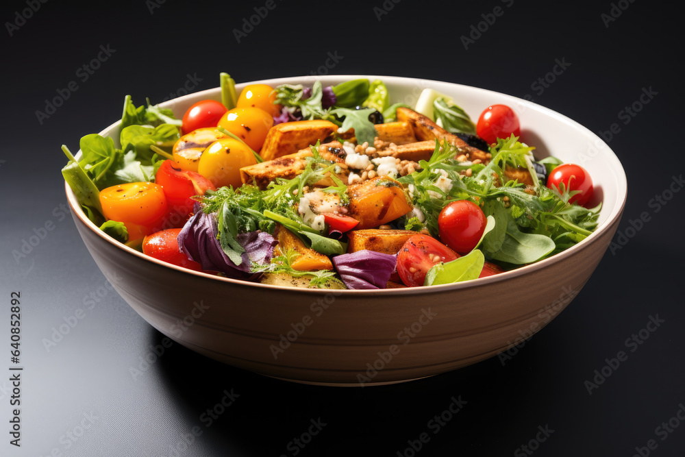 A bowl filled with an array of nutritious vegetables, ready to be savored and enjoyed A bowl filled with an array of nutritious vegetables, ready to be savored and enjoyed