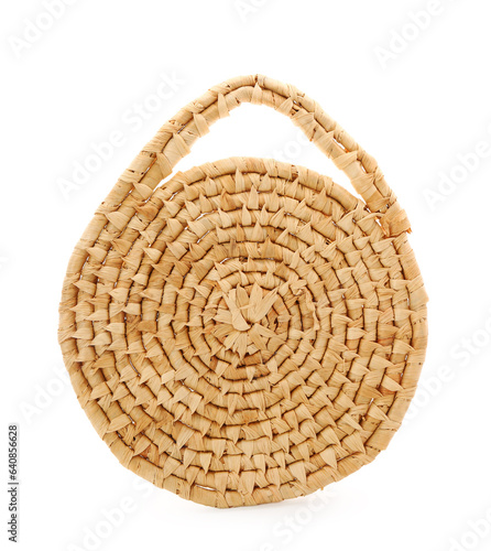 Wicker mat isolated on whit...