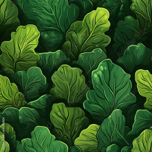 Collards as seamless tiles