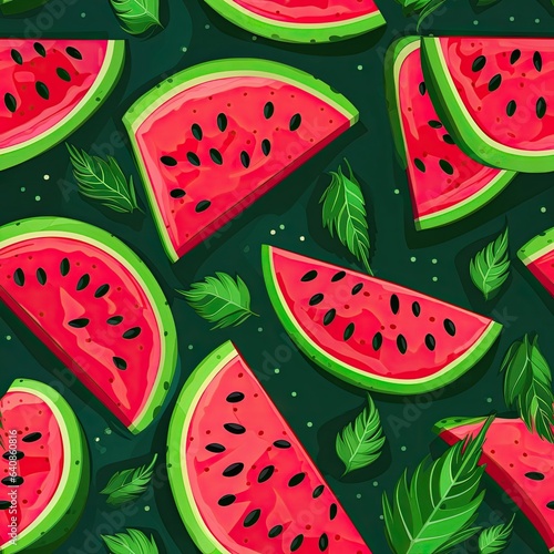 Watermelon as seamless tiles