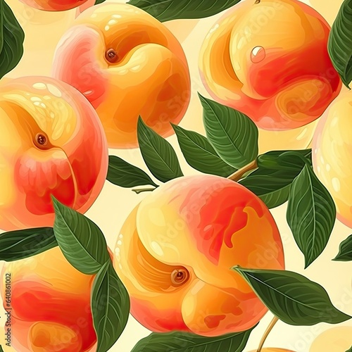 Peaches as seamless tiles