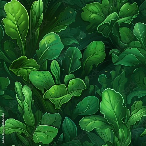 Spinach as seamless tiles