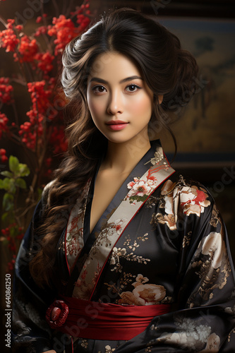 A woman in a traditional Chinese dress, Chinese culture, Asia made with AI