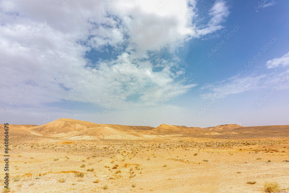 Saharic desert and oasis landscape between Marrakech and Merzouga, Morocco, in summer. Landscape impressions along the Atlas and Anti-Atlas torrent and Wadi Draa Valley