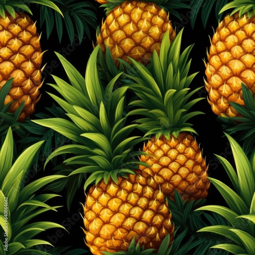 Pineapples as seamless tiles
