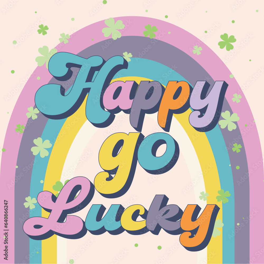 Groovy rainbow with lettering quotis Good Vibes slogan in doodle style. Isolated vector illustrstion in 1970 style for t-shirt, stickers, posters and postcards. Hippie Retro Character style.