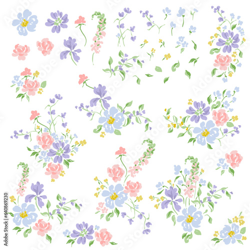 Vector Collection of Floral Clipart Elements