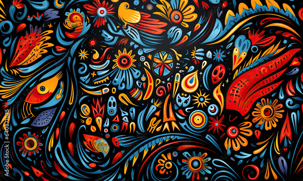 Abstract colorful image on black background. Abstract colorful image on black background.