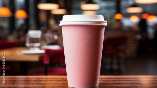 Plastic coffee cup mockup 3d no logo