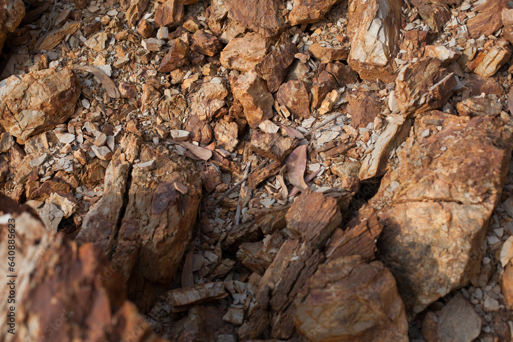 photograph of flagstone on a hill. Concept of nature and industries. photograph of flagstone on a hill. Concept of nature and industries.