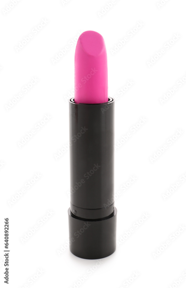 Beautiful pink lipstick on white background Beautiful pink lipstick on white background