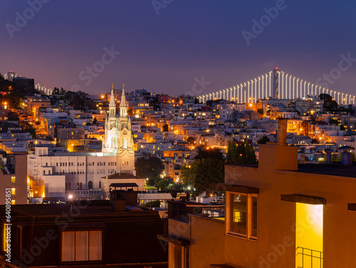 High angle view of the Saints Peter and Paul Church and cityscape photo