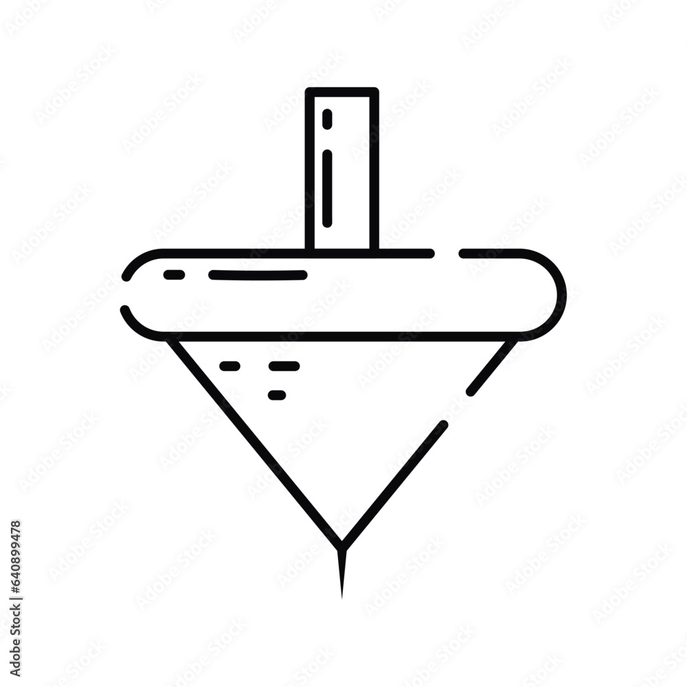 Fototapeta premium Isolated flat spin toy sketch icon Vector