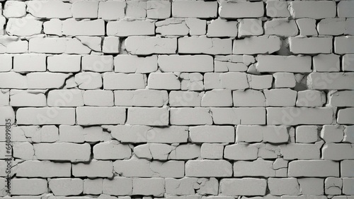 white brick wall background. 3d illustration