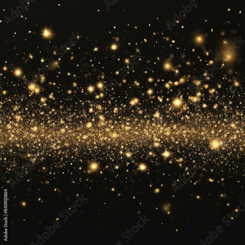 Gold glitter particles background effect. Sparkling texture. Star dust sparks.  © UMRAN