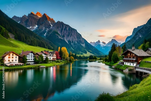 swiss alpine village © zaroosh
