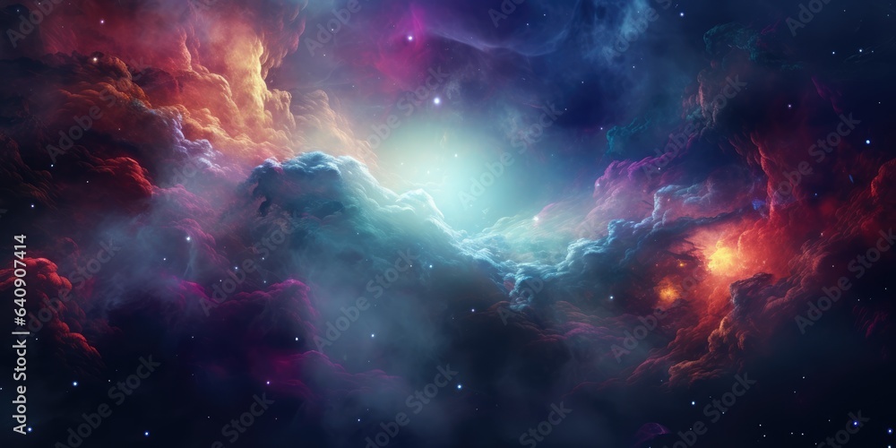 Colorful space galaxy cloud nebula. Stary night cosmos. Universe science astronomy. Supernova background wallpaper