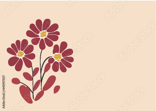 Decorative flowers. Simple flower vector graphic, offering minimalist beauty that brings a touch of nature's grace to diverse design projects and visual compositions.