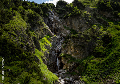 waterfall in the mountains