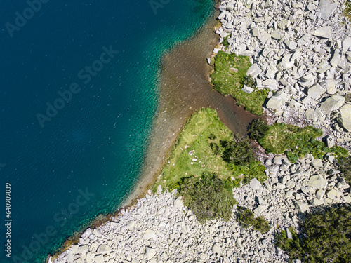 Aerial view of Pirin Mountain near Banderitsa River, Bulgaria