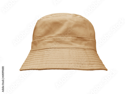 brown bucket hat isolated PNG transparent.