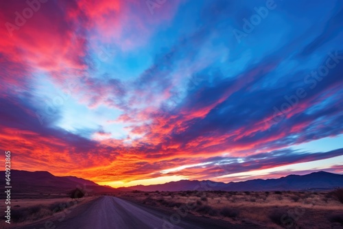 the most amazing morning sky you can imagine with vibrant colors - background stock concepts © 4kclips