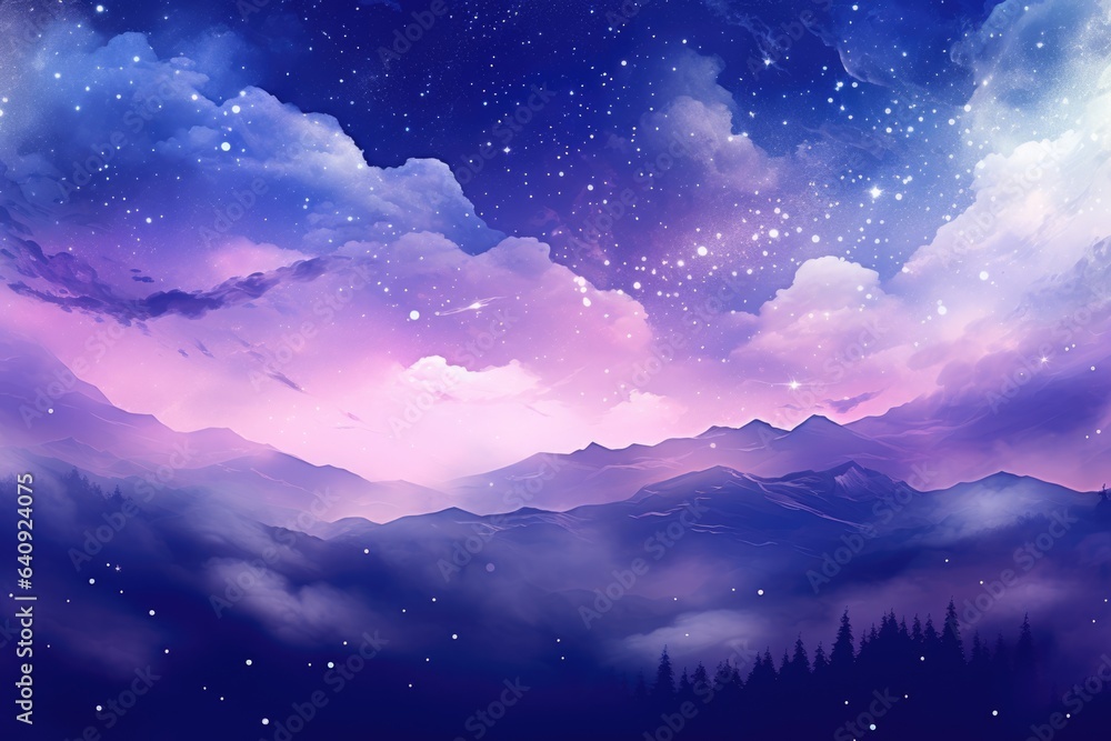 Mystic sky background with vibrant colors - background stock concepts