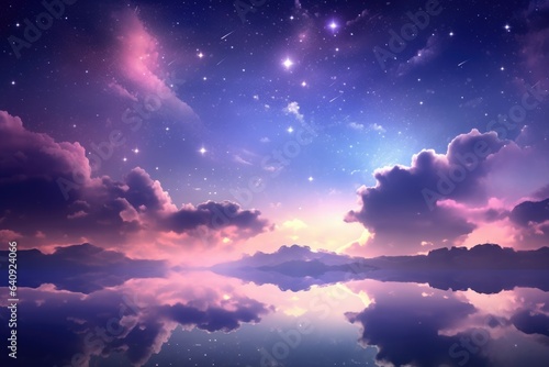 Mystic sky background with vibrant colors - background stock concepts