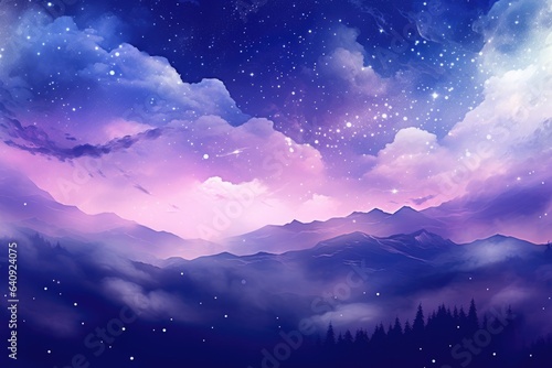 Mystic sky background with vibrant colors - background stock concepts