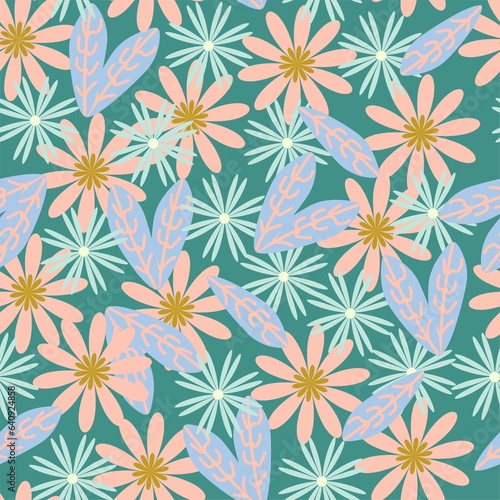 seamless floral pattern pastel color