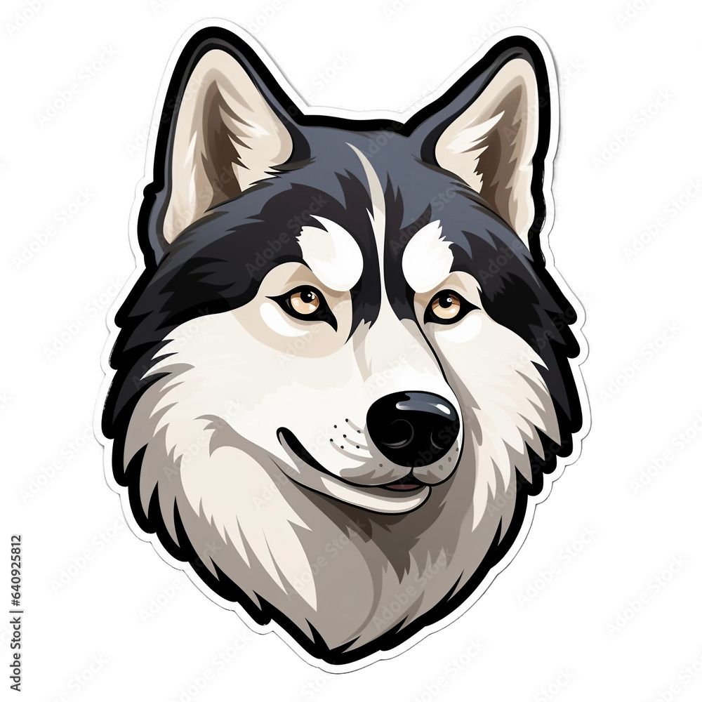 Naklejka premium シベリアンハスキーのポートレート | Portrait of a Siberian Husky