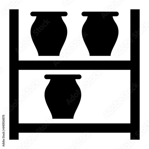 Dry Rack solid glyph icon