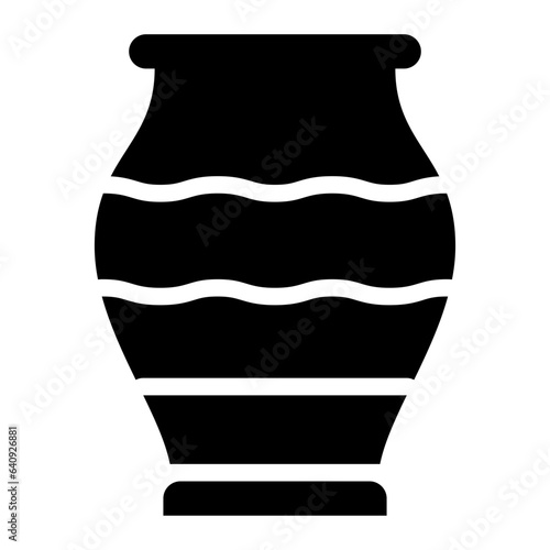 Vase solid glyph icon