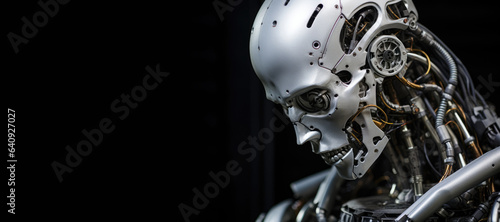 Robotic skeleton. Generative AI