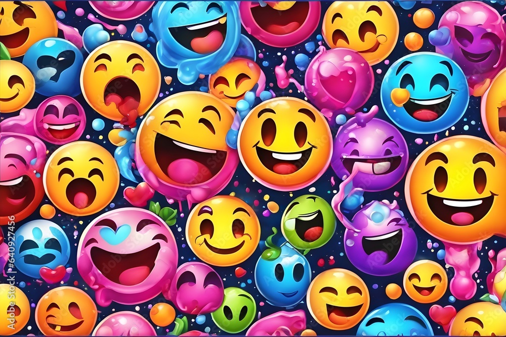 Emoji Graffiti Wallpaper, Emoji Graffiti Background, Emoji Graffiti