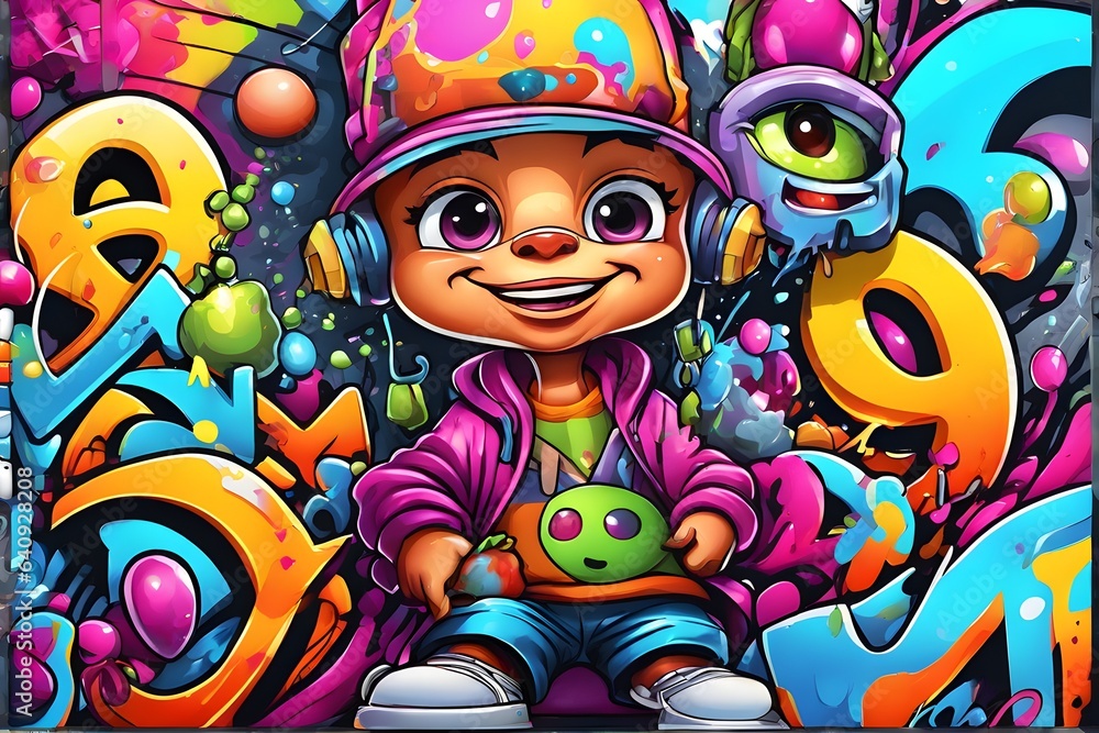 Cartoon Graffiti Wallpaper, Cartoon Graffiti Background, Cartoon