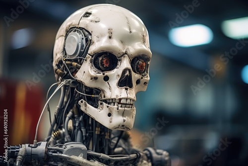 Robotic skeleton. Generative AI