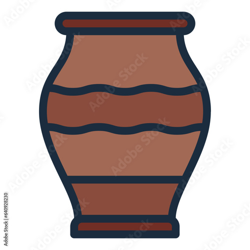 Vase filled line icon