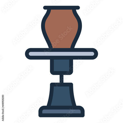 Potter Wheel filled line icon