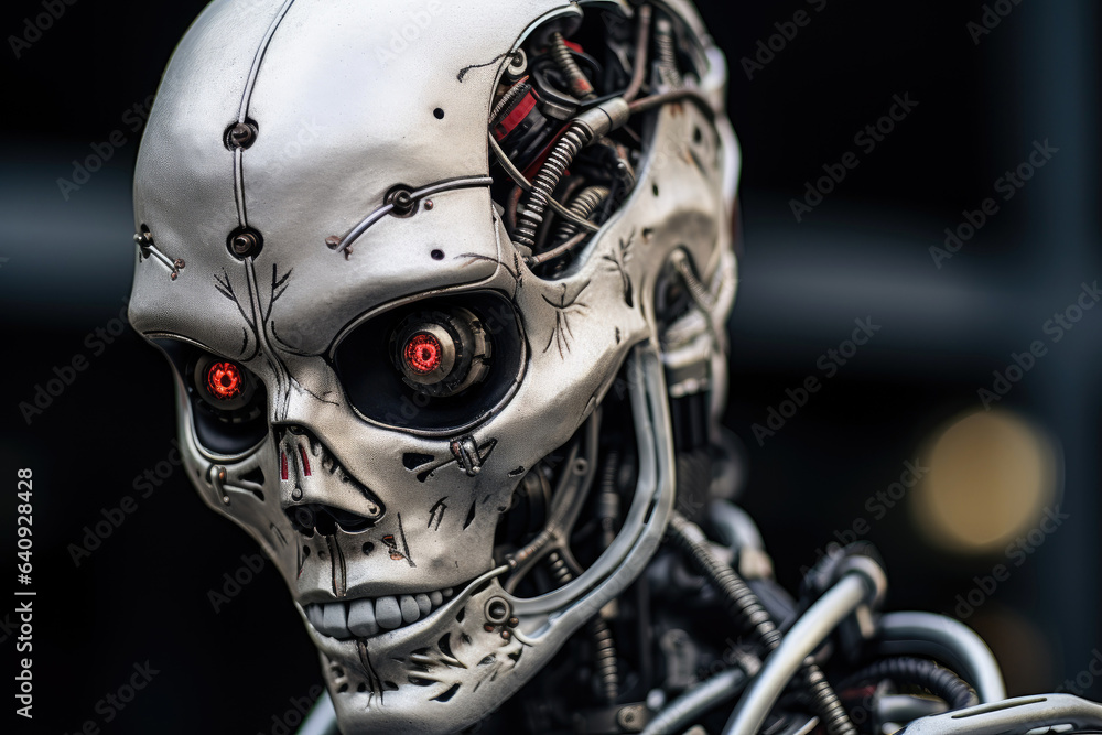 Robotic skeleton. Generative AI Robotic skeleton. Generative AI