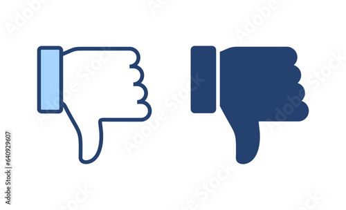 Dislike icon vector. dislike sign and symbol. Hand with thumb down