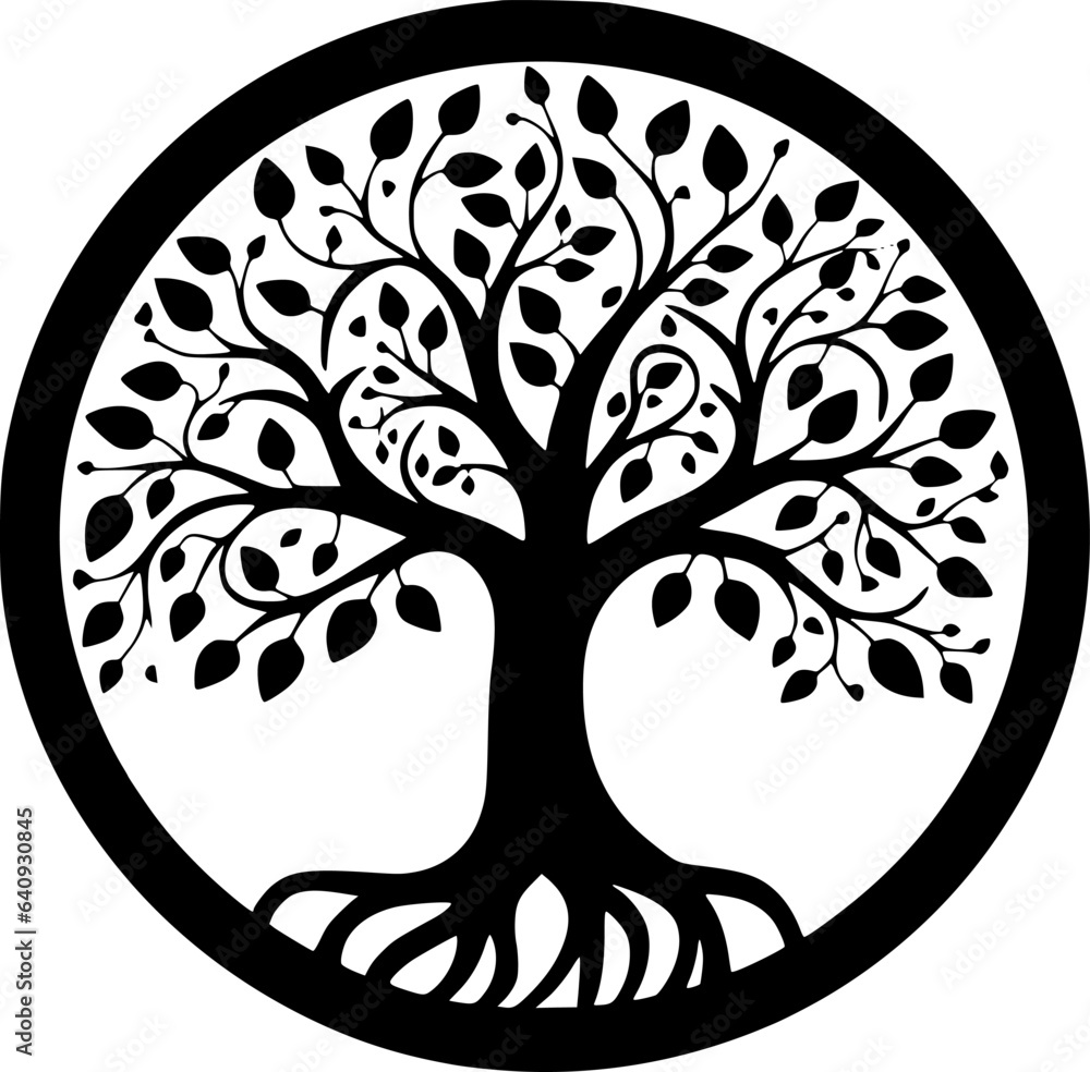 Tree - Minimalist and Flat Logo - Vector illustration Tree - Minimalist and Flat Logo - Vector illustration