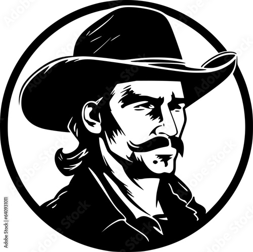 Western | Black and White Vector illustration