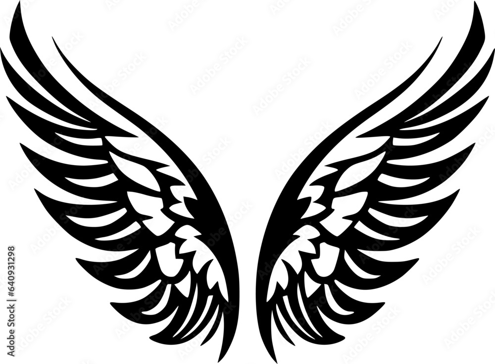 Obraz premium Wings - Minimalist and Flat Logo - Vector illustration