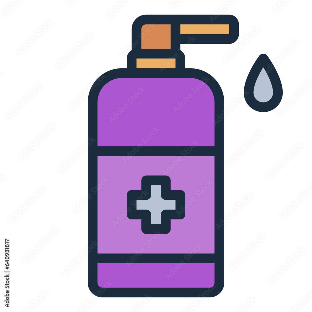 Antiseptic filled line icon Antiseptic filled line icon