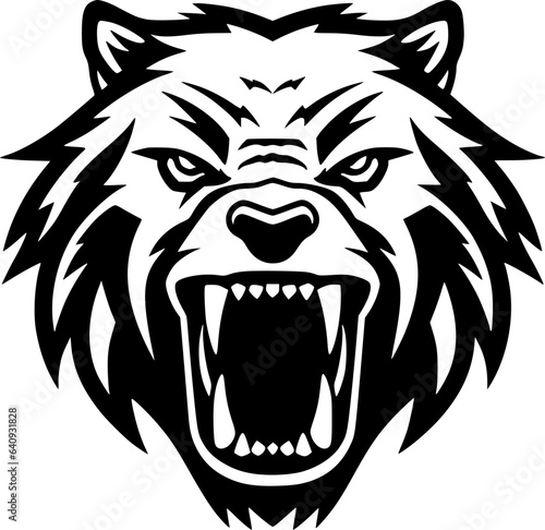 Bear - Minimalist and Flat Logo - Vector illustration