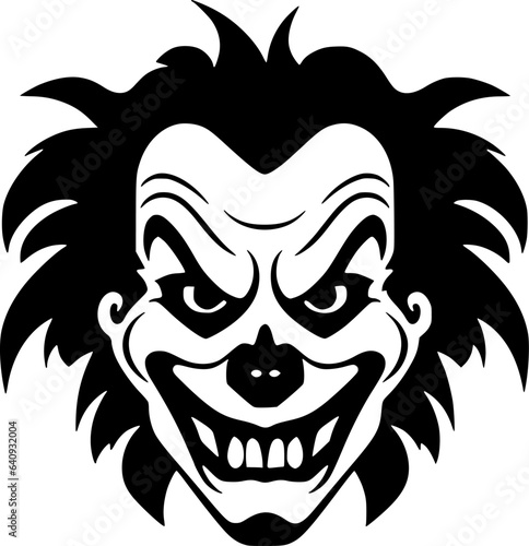 Clown - Black and White Isolated Icon - Vector illustration